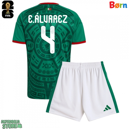 Mexico Edson Alvarez #4 Replika Babytøj Hjemmebanesæt Børn VM 2026 Kortærmet (+ Korte bukser)
